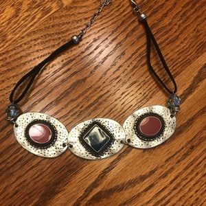 Silver statement necklace